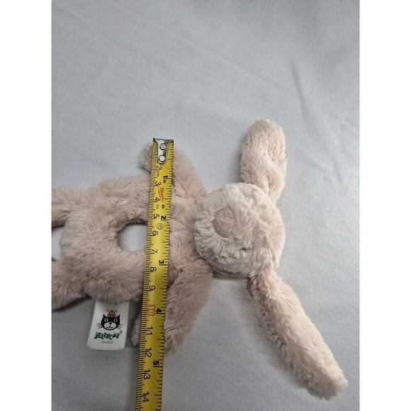 Jellycat Bashful Blush 6" Pink Bunny Rabbit Plush Baby Ring Rattle JCINC3918 - Picture 4 of 13